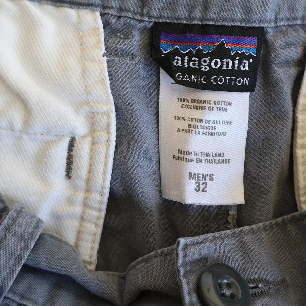 Patagonia Men's Organic Cotton Stand Up Shorts Grey Size 32 Outdoor Hiking